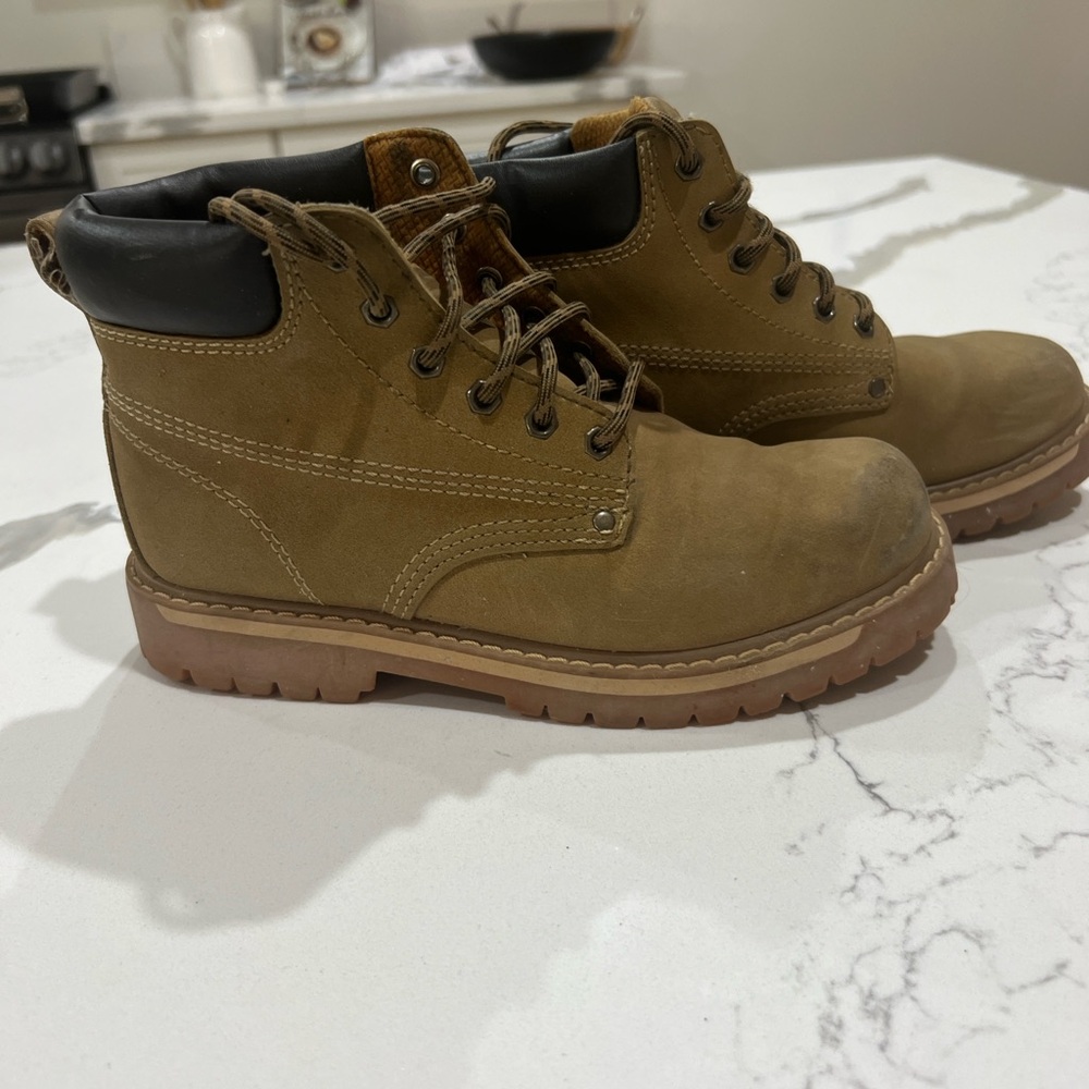 Brown Lace-Up Ankle Boots